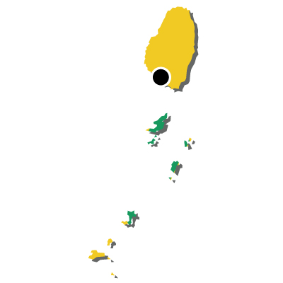 セントビンセント・グレナディーン諸島無料フリーイラスト｜首都・国旗付